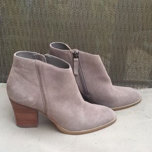Susina gray suede ankle booties